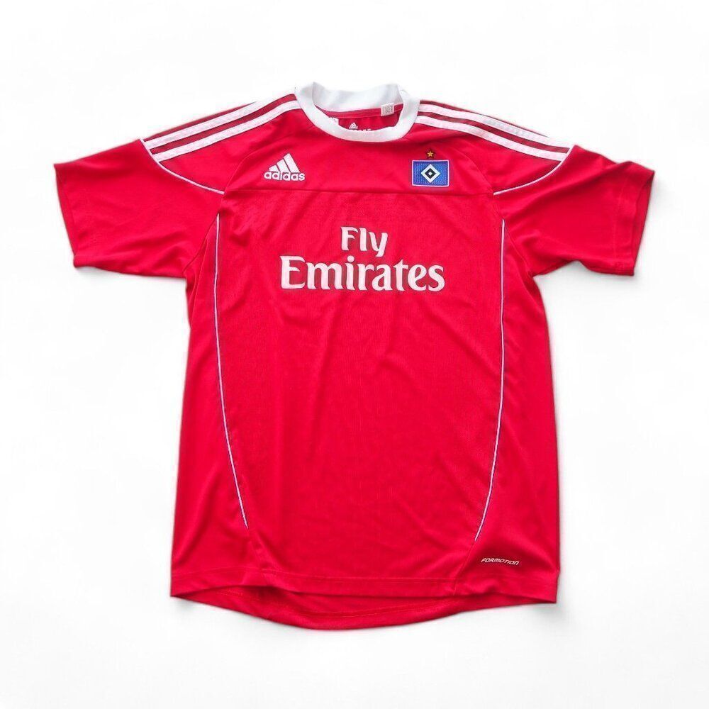 Adidas Hamburg 2010-11 Soccer Futbol Jersey Red / White Youth‎ XL RARE